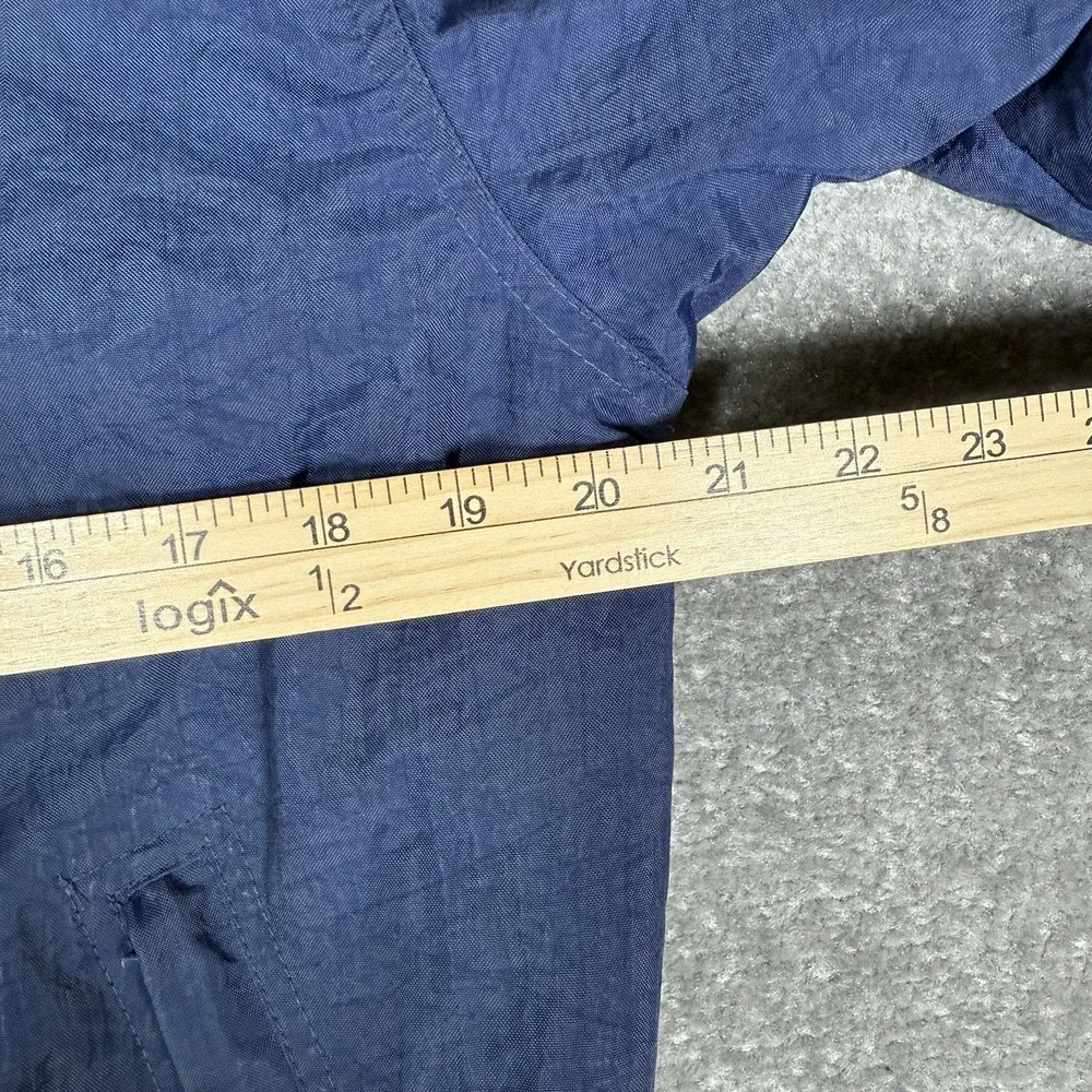 Vintage Adidas Jacket Boy's Medium Blue Hooded Full Zip Trefoil‎